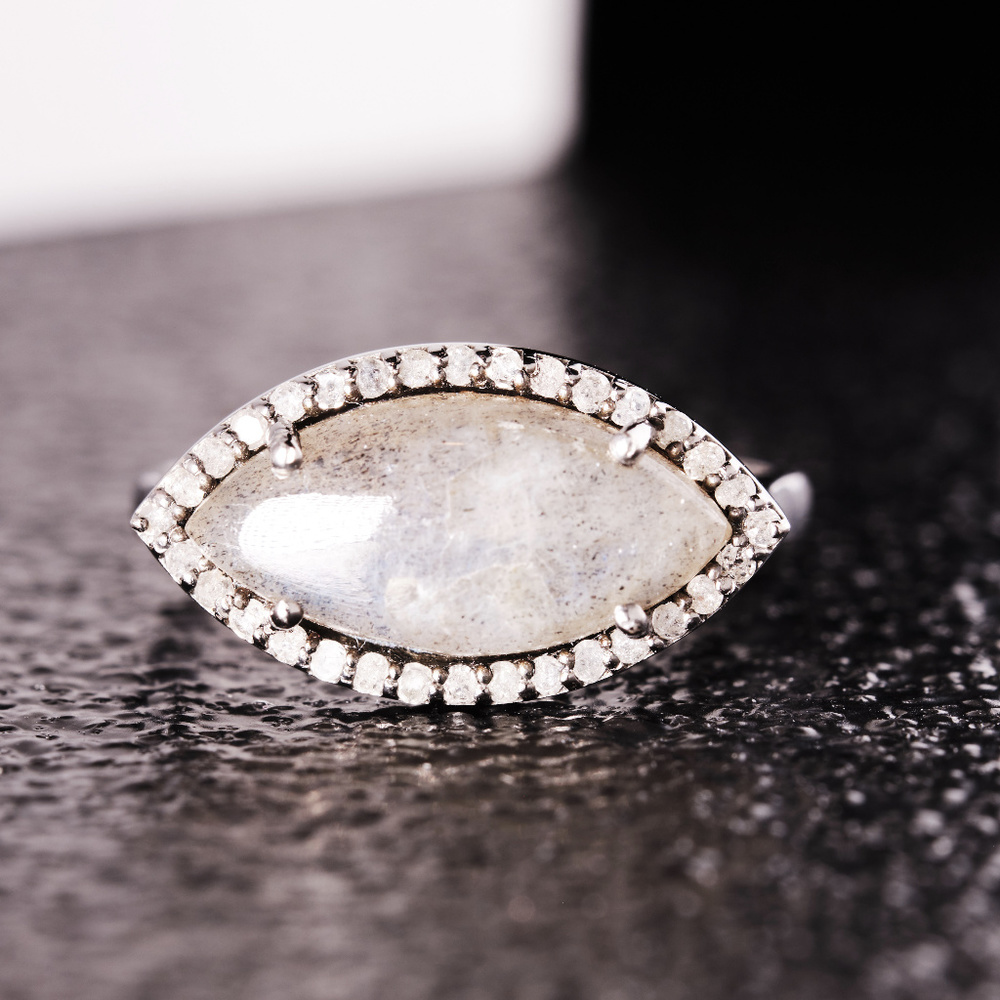 QuArtZ StOne Oxidized RinG! - Picture 2 of 4